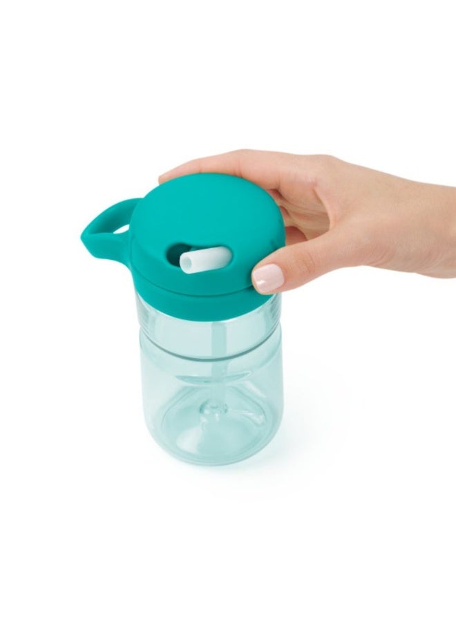 OXO زجاجة ماء OXO Tot بغطاء دوار للأطفال الكبار - أزرق مائل إلى الأخضر - Image 2