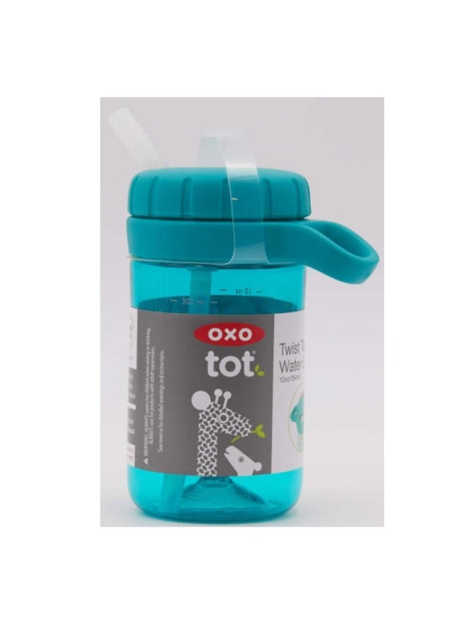 OXO زجاجة ماء OXO Tot بغطاء دوار للأطفال الكبار - أزرق مائل إلى الأخضر - Image 5