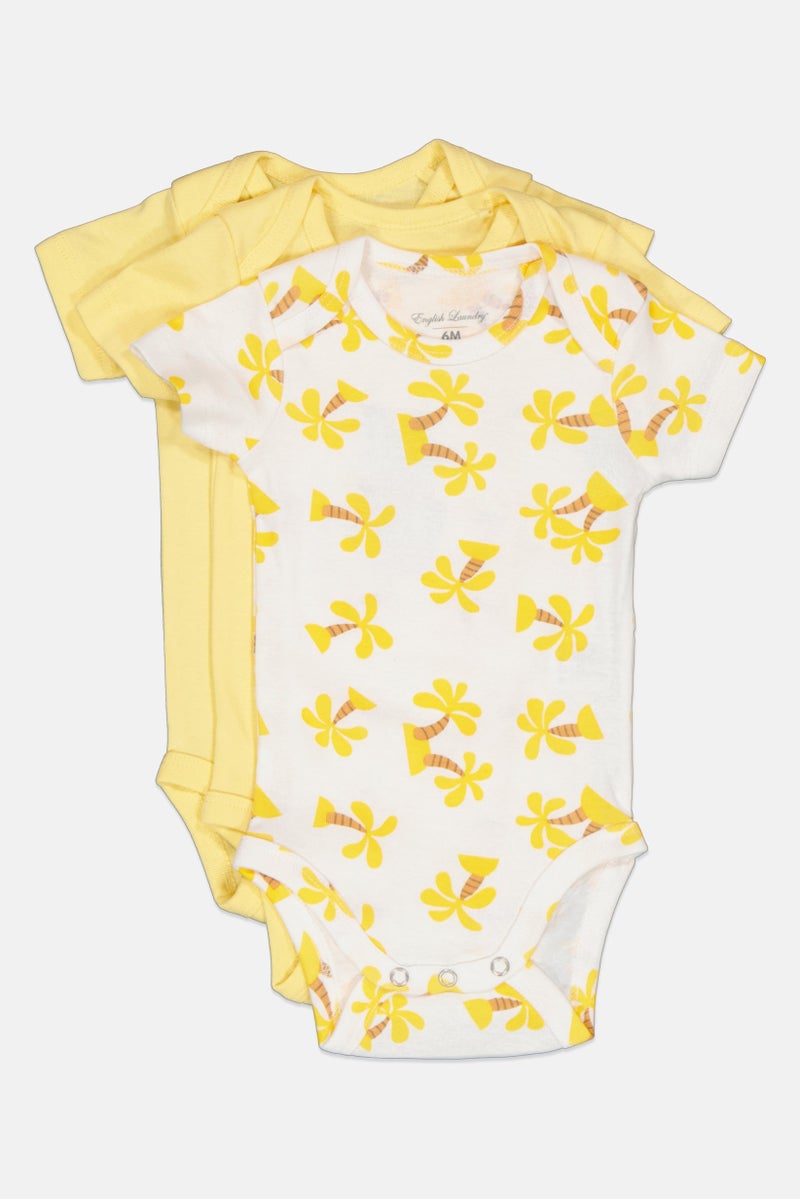 English Laundry Toddlers Boy 3 Pcs Crew Neck Allover Print Short Sleeves Bodysuits, Multicolor - Image 4