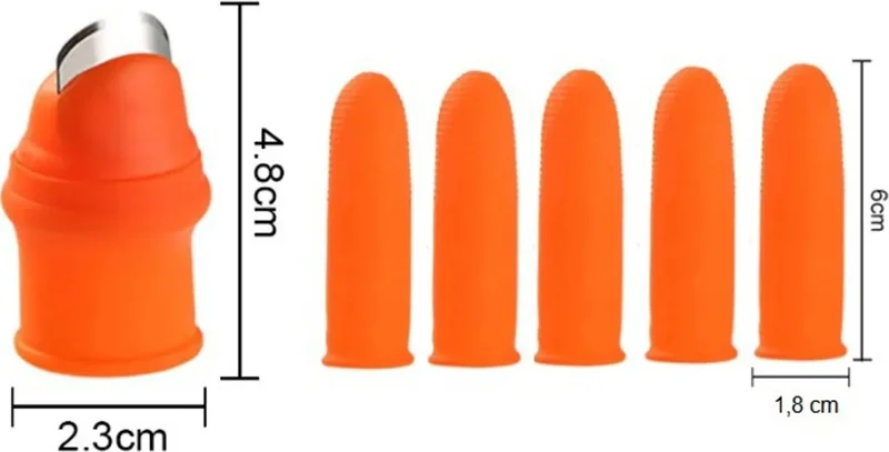 Tineke Practical Thumb Protective Glove Vegetable Fruit Peeler Cutting Sorter Silicone Apparatus