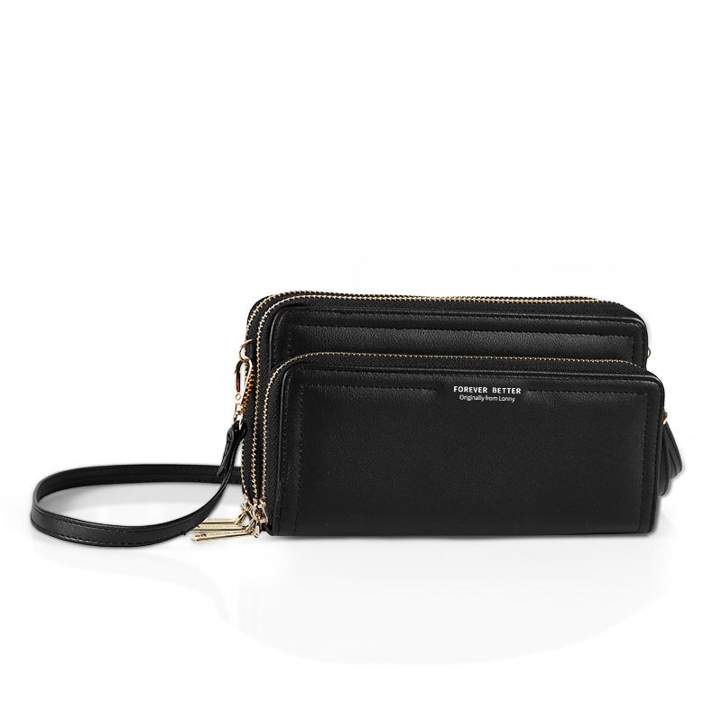 Multifunctional Solid Color PU Leather Wallet, RFID Blocking Design Portable Daily Storage Purse for Cards Cash Coin Business Use - Image 3