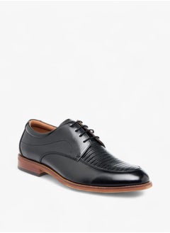 DUCHINI Mens Textured Derby Shoes With Lace-Up Closure  - Image 3
