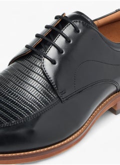DUCHINI Mens Textured Derby Shoes With Lace-Up Closure  - Image 4