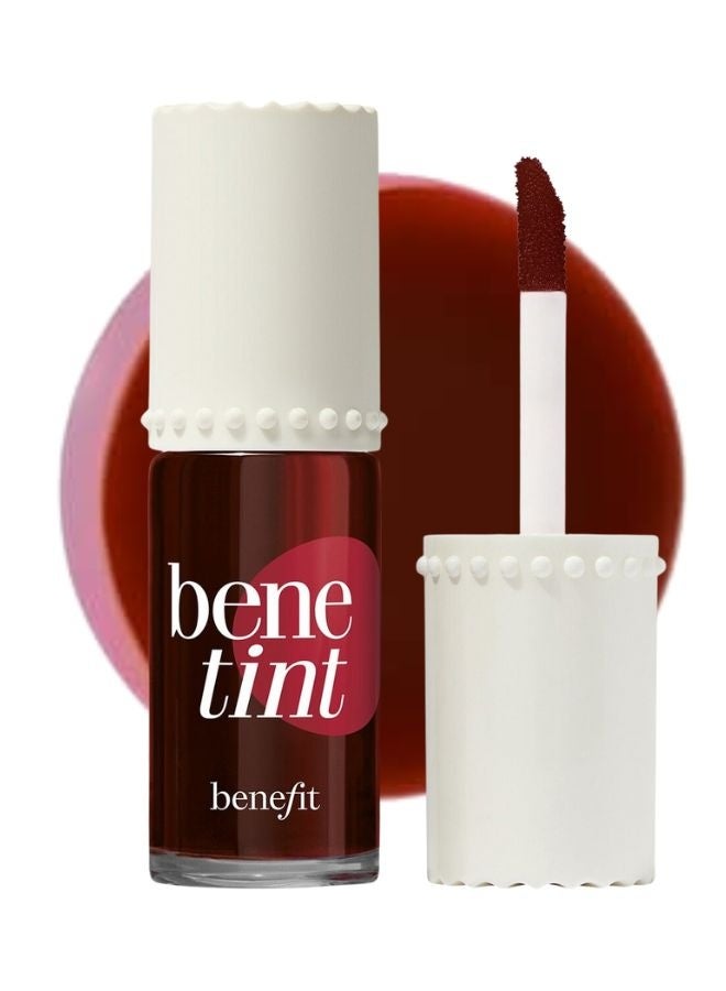 بينيفت أحمر خدود وشفاه سائل من بينيفت كوزمتكس - لون الكرز الداكن، لون كرزي غني قابل للتكثيف للشفاه والخدود، يدوم طويلاً، 6 غرام - Image 1