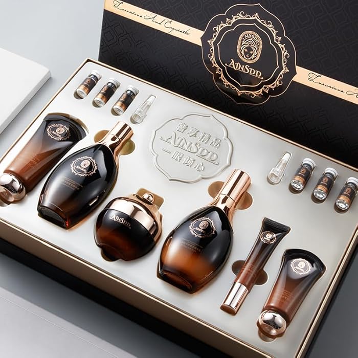 AESTHTANY Anti-Aging Skin Care Set,12PCS Face Care Kit with Cleanser, Toner,Serum,Freeze-Dried Powder, Eye Cream,Face Cream & BB Cream | Deep Hydration,Firming & Brightening Skincare Gift Set for Women - Image 2