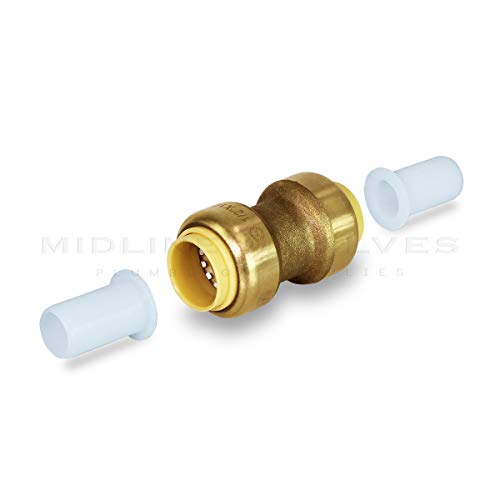 SUPPLYGIANT Supply Giant VQTD12-5 Straight Coupling Pipe Fittings Push to Connect Pex Copper, CPVC, 1/2 Inch, Brass Pack of 5 - Image 4