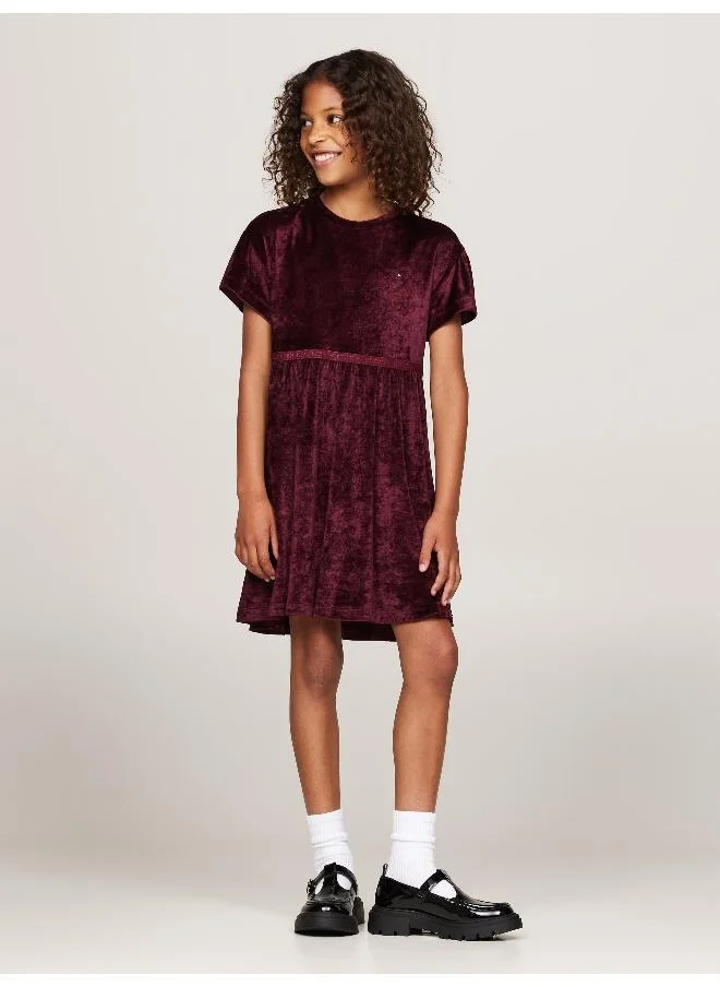 TOMMY HILFIGER Youth Velour  Midi Dress