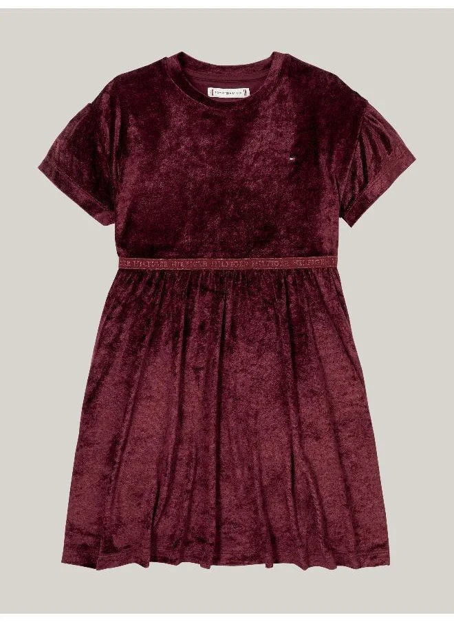 TOMMY HILFIGER Youth Velour  Midi Dress
