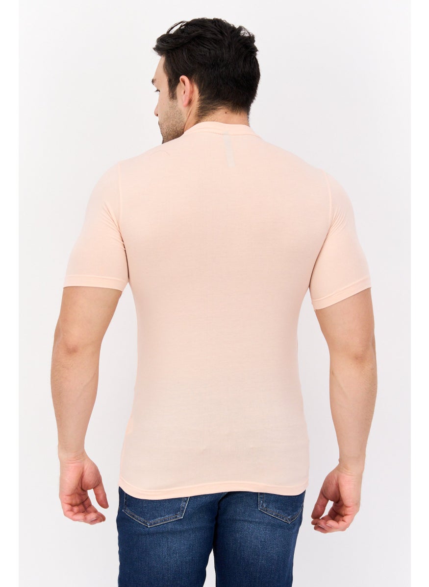 Men Crew Neck Short Sleeve Plain T-Shirt, Petal Pink - pzsku/Z38914A66C4793094412AZ/45/_/1737642453/28a21b5e-6f6f-4bb5-a706-b01368914a44