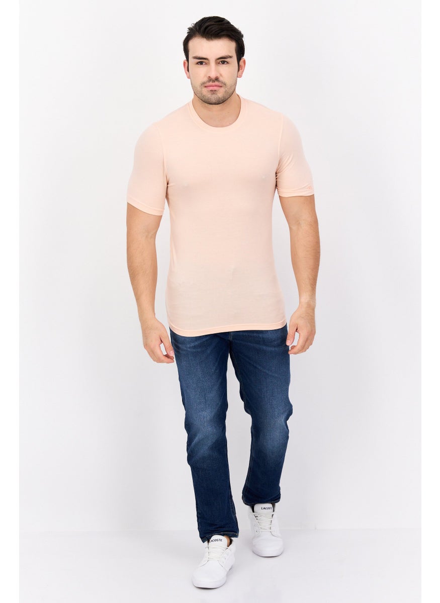 Men Crew Neck Short Sleeve Plain T-Shirt, Petal Pink - pzsku/Z38914A66C4793094412AZ/45/_/1737642454/1d95033d-33fa-4a42-a595-03bad8a15fff