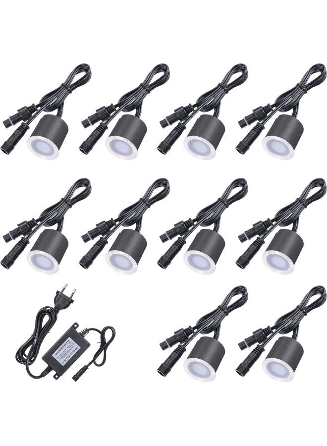 Loquat 10-Piece Low Voltage Recessed LED Deck Light Yellow - Image 2