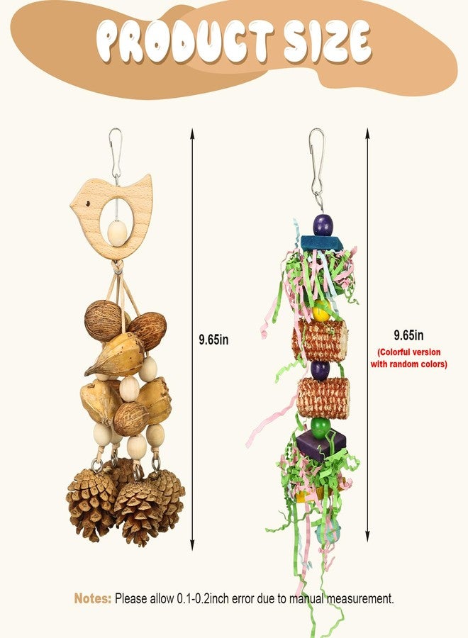 matafat Bird Toys 3 Pack Parrot Toys Natural Bird Cage Accessories Shredded Foraging Supplies Suitable for Parakeets, Cockatiels, Conures, Lovebirds and Most Small to Medium - Image 2