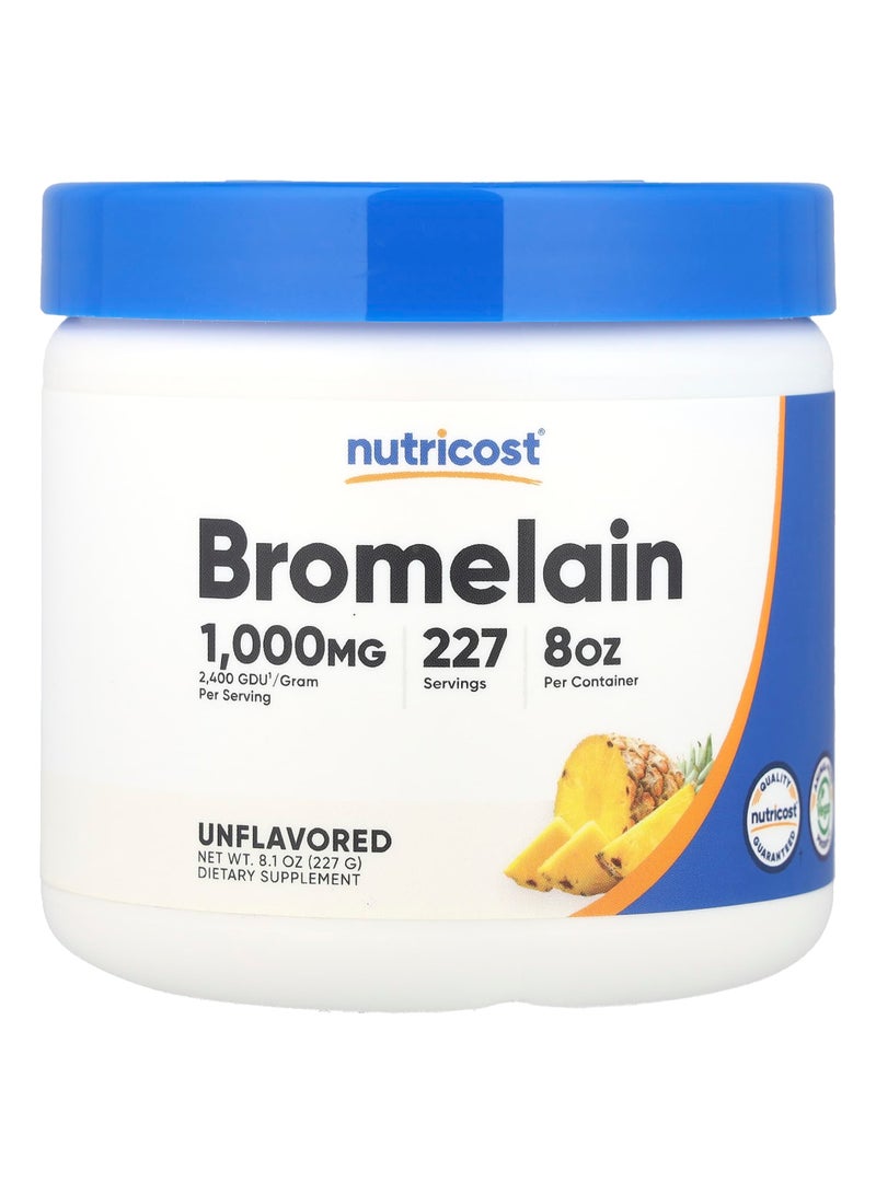 Bromelain, Unflavored, 8.1 oz (227 g)