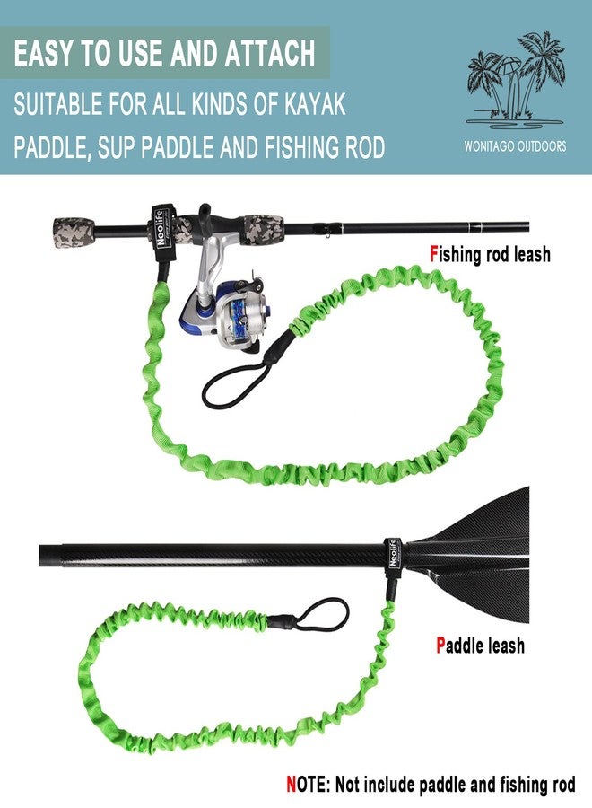 WONITAGO Neolife Stretchable Kayak Paddle Leash, Coiled Rod Leash Tool Lanyard for Kayak and SUP Paddles, Fishing Poles Rods, 2 Pack - Image 4