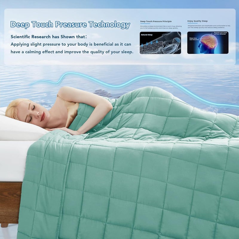 Topcee Weighted Blanket (5 lbs, 36" x 48") Cooling Throw Heavy Blanket for Sleeping Apply to 40-60 lbs, Soft Thick Breathable Blanket with Glass Bead, Easy Care - Image 3
