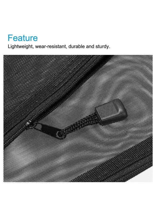MECCANIXITY Mesh Zipper Bags, B6 Nylon Zip Pouch Pencil Case Storage Pockets For Travel Office Accessories, Black Pack Of 6  - Image 4