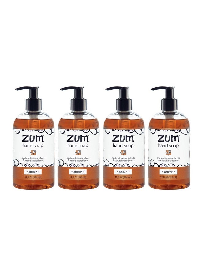 زم صابون زوم إنديجو وايلد لليدين - صابون سائل لليدين للحمام والمطبخ - كهرماني - 12 أونصة (عبوة من 4 قطع) - Image 1