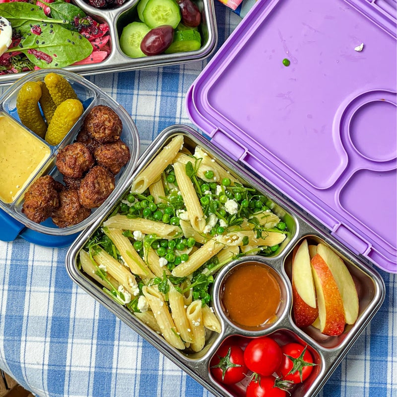Yumbox PrÃªt Leakproof Stainless Steel Bento Lunch Box, 3.4 Cup Healthy Portion Size for Balanced Eating â€“ Durable Lunch Container for Sandwiches & Snacks (Lavande Purple) - Image 3