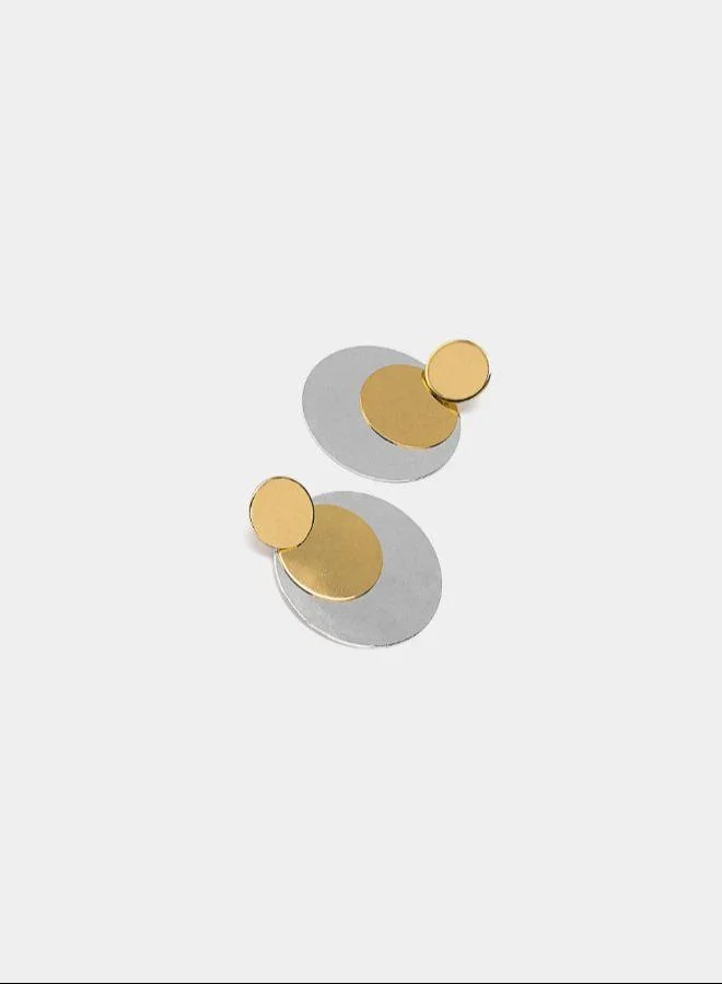 PARFOIS Multicolour Long bicolor square earrings for Women | Best Price UAE
