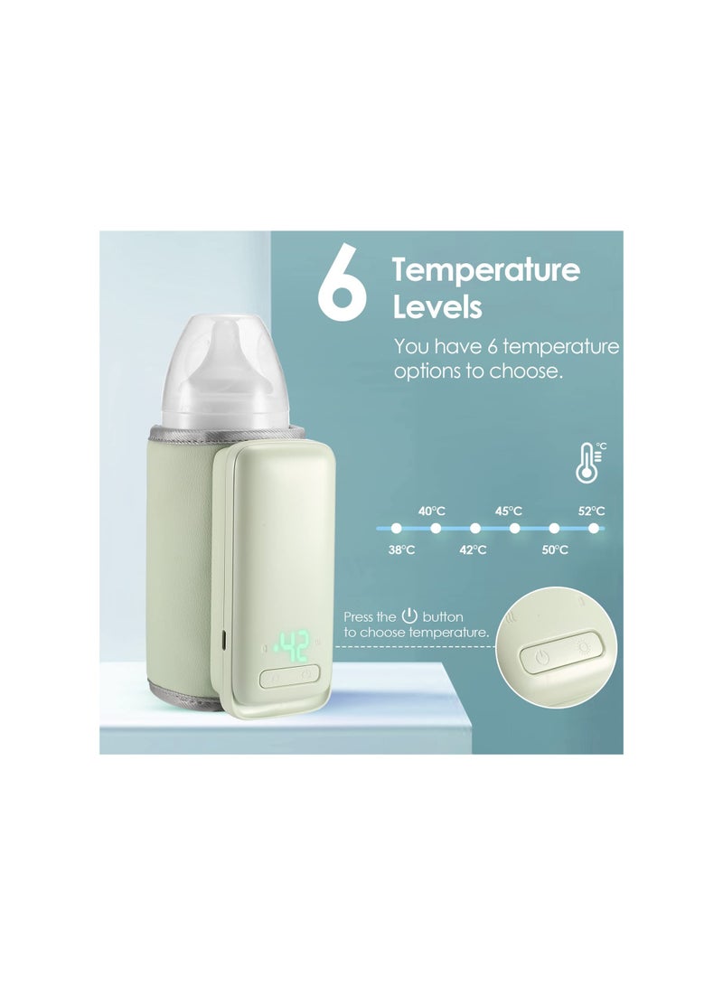 SYOSI Wireless Bottle Warmer, for Travel Portable Baby Milk Warmer,  Rechargeable USB Battery-Powered, Baby Milk Heating Bag Heaters Thermostat Bag with Sterili-zing, Keep, Heat Baby Food Jars Function  - Image 2