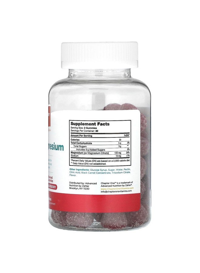 Chapter One Magnesium Gummies, Raspberry, 60 Gummies (50 mg per Gummy) - Image 2