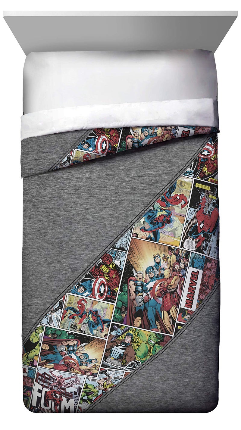 Jay Franco Marvel Comics 80th Anniversary Full/Queen Comforter & Sham Set - Super Soft Kids Reversible Bedding - Fade Resistant Microfiber (Official Marvel Product) - Image 3