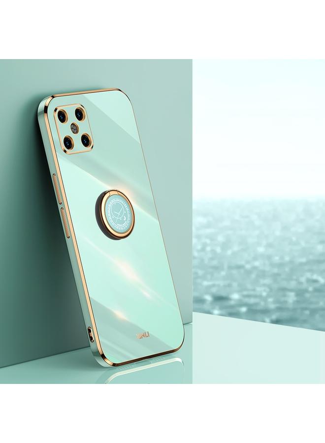 Case For Huawei nova 8 SE Straight Edge 6D Electroplate TPU Phone Case with Ring Holder