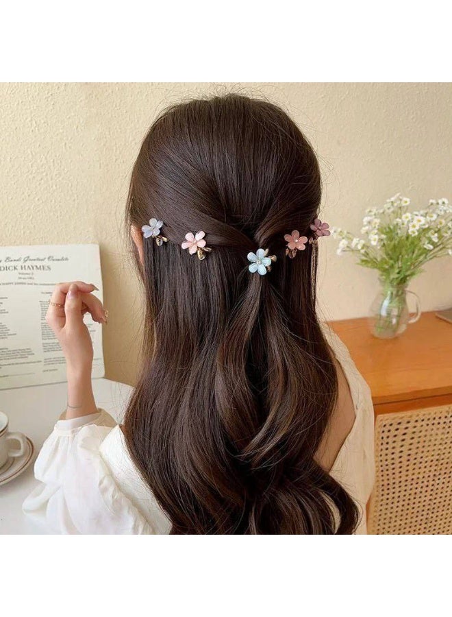 2 Pcs of Mini Blue Flower Hair Clips - Image 4