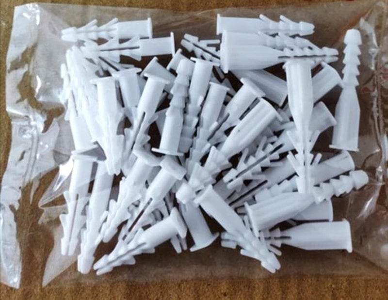 BNs Plastic Sleeve Wall Plugs PVC Sleeve Gitti Wall Column Plug Screw Sleeve Pack of 100pc 35MM  - Image 2