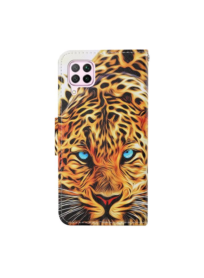 Zaboon Case For Huawei P40 lite Colored Drawing Pattern Horizontal Flip Leather Case with Holder & Card Slots & Wallet & Lanyard - Image 3