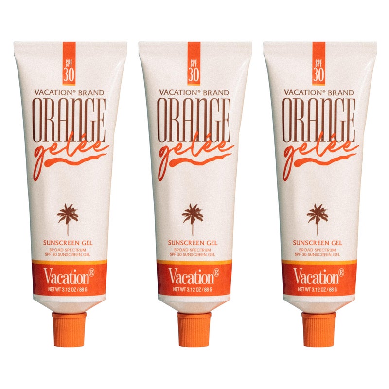 Vacation Orange GelÃ©e SPF 30 Gel & Tube Key Bundle, Hydrating Balm-to-Oil Sunscreen, Mineral-Oil Free, Water-Resistant, Travel Size, 3.12 Oz. - Image 1