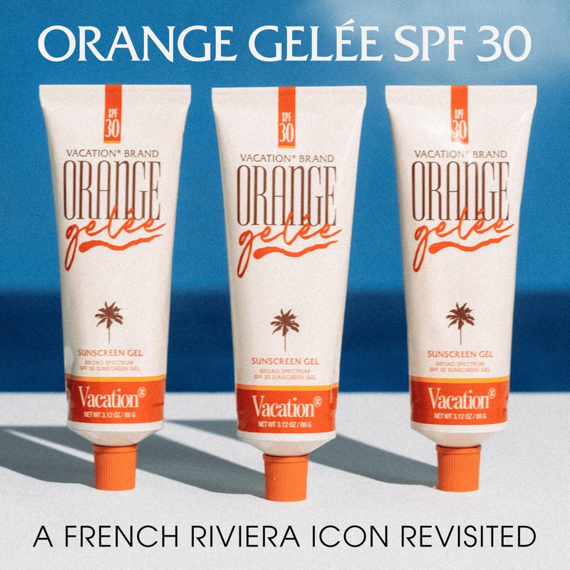 Vacation Orange GelÃ©e SPF 30 Gel & Tube Key Bundle, Hydrating Balm-to-Oil Sunscreen, Mineral-Oil Free, Water-Resistant, Travel Size, 3.12 Oz. - Image 2