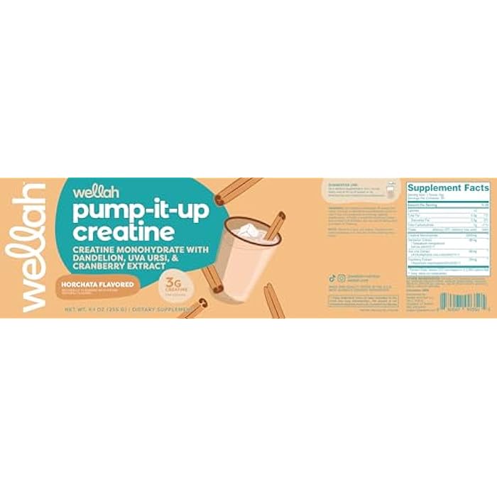 Wellah Creatine for Women (50 Servings, Horchata) - Creatine Monohydrate with Dandelion & Cranberry Extract - Image 5