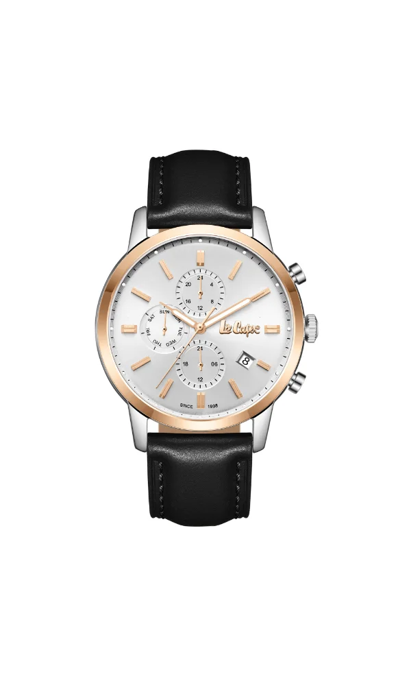 Lee Cooper LEE COOPER LC08085.531 Men's Multi Function Display Watch & Leather Strap Black