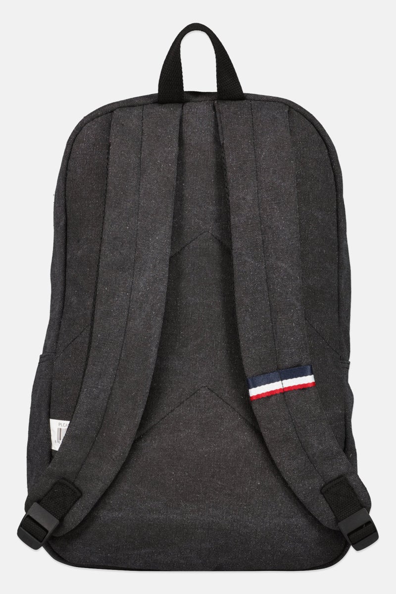 U.S. Polo Assn. Men Brand Logo Backpack With Pouch, Heather Black  - Image 2