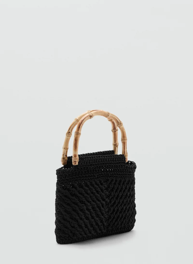 Mango Bamboo Handle Handbag