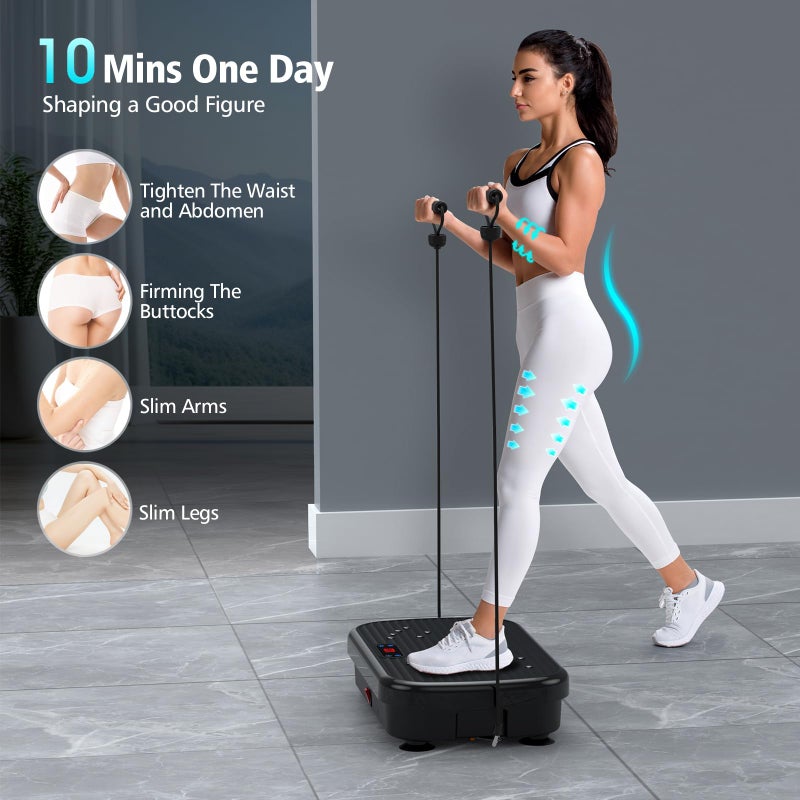 PUREROYI Vibration Plate Exercise Machine, Vibration Plate for Lymphatic Drainage 330 Lbs Capacity Whole Body Vibration Platform Machines Helps Weight Loss Shaping Toning Wellness Home Gyms Office - Image 3
