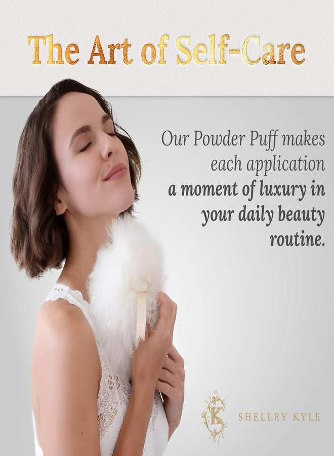 Shelley Kyle Classic Powder Puff, Handmade, Lambs Wool Dusting Powder Puff, 1 Count - Image 5
