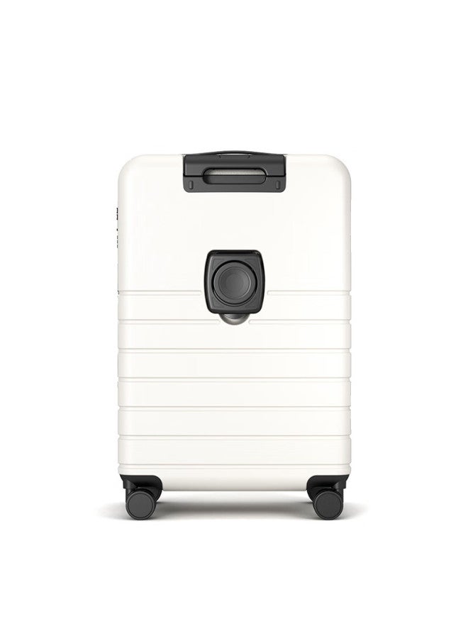 Soo Luggage With Cup Holder Men And Women Trolley Case Travel Suitcase Small Carry-on Box Password Box White 20 Inches - Image 2