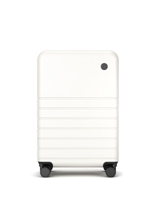 Soo Luggage With Cup Holder Men And Women Trolley Case Travel Suitcase Small Carry-on Box Password Box White 20 Inches - Image 4