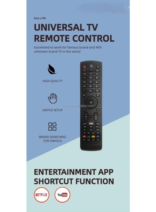 Universal Smart TV Remote Control – Compatible with All LCD/LED TVs – Ideal Multi-Function Replacement - Image 3