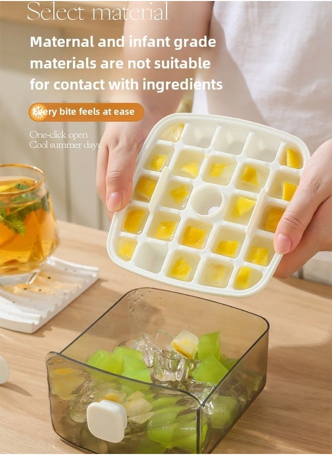 Haidue - 48-Ice Cube Maker with Easy-Press Lid - Large Capacity, Double Layer Design, Food-Grade Plastic Storage Tray for Freezer - Perfect for Whiskey & Cocktails, Essential Kitchen Gadget - Image 1