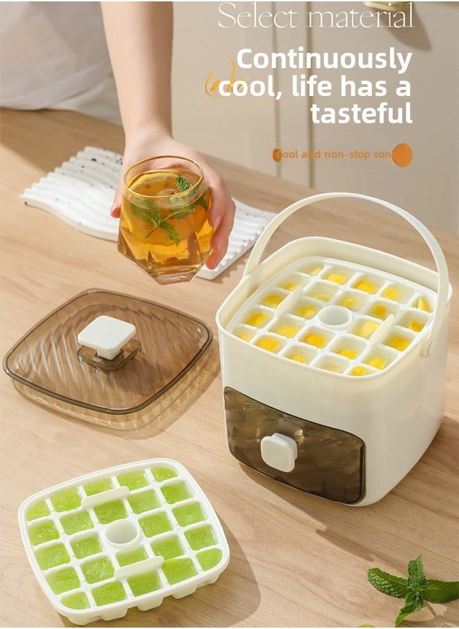 Haidue - 48-Ice Cube Maker with Easy-Press Lid - Large Capacity, Double Layer Design, Food-Grade Plastic Storage Tray for Freezer - Perfect for Whiskey & Cocktails, Essential Kitchen Gadget - Image 1