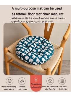 Optico 40cm×40cm Round Floor Pillow Cushions Chair Cushion for Outdoor Furniture Seat Pads Meditation Cushion Soft Chair Pads, Chair Seat Pads,Chair Cushions for Yoga Living Room Sofa Balcony  - Image 3