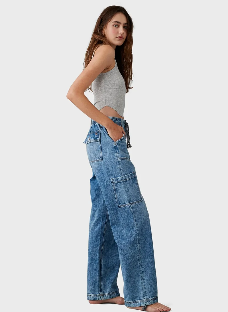 American Eagle High Waist Baggy Cargo Pants