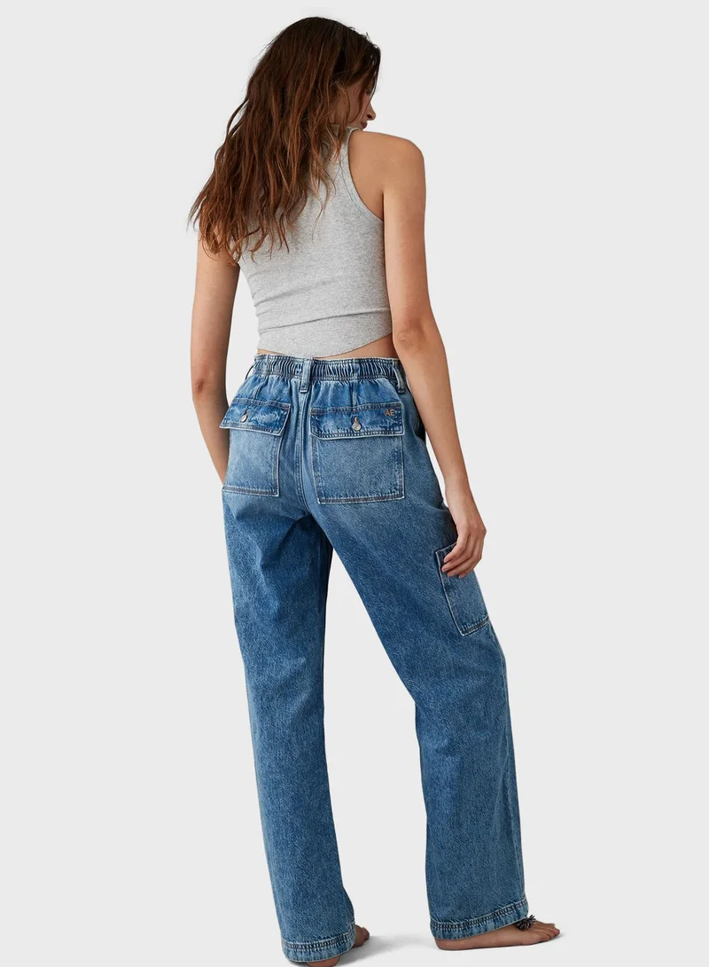 American Eagle High Waist Baggy Cargo Pants