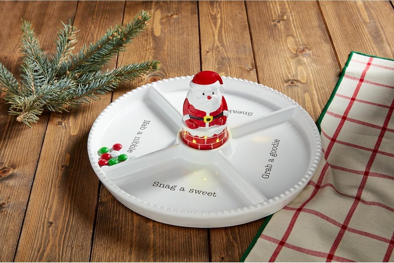 MudPie Light Up Santa Chimney; 4 1/2" x 2 3/4" - Image 2