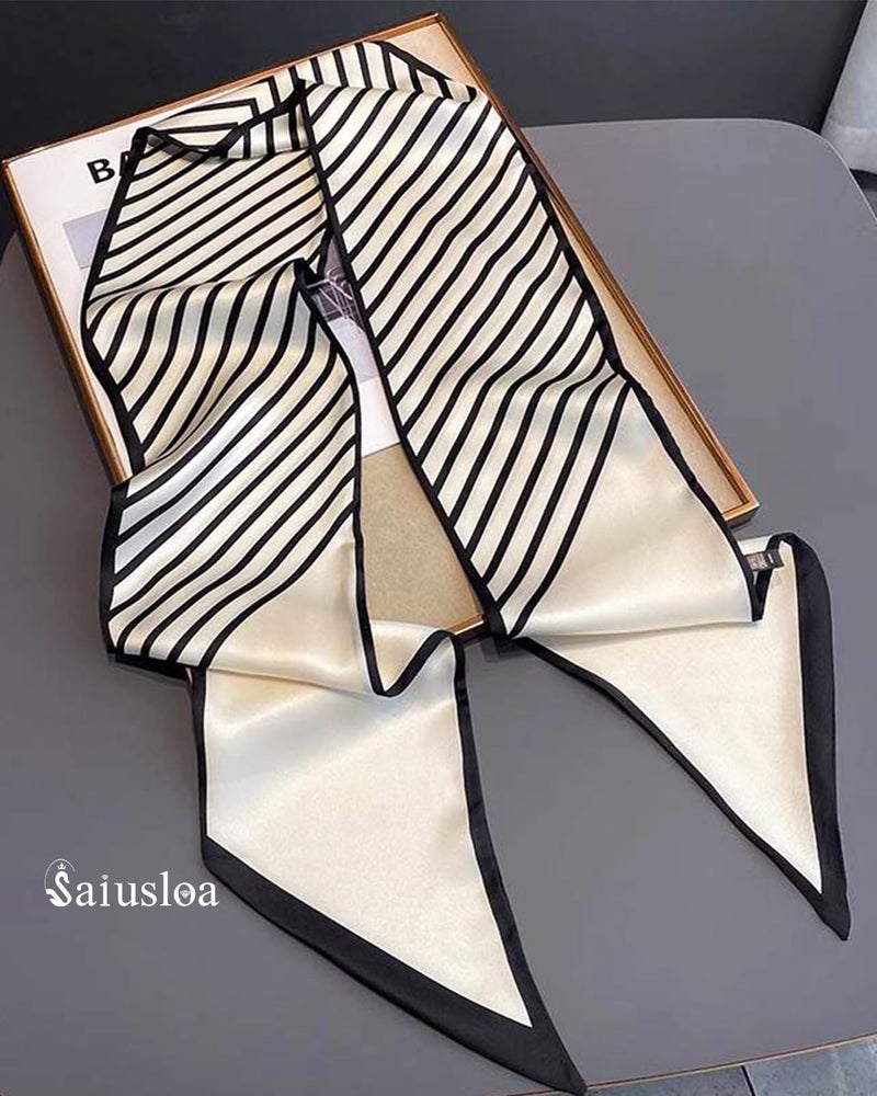 Saiusloa Purse Scarf For Handbags Head Scarves For Women's Hair Bags Scarfs Long Skinny Scarves Fashion Silky For Headbands Accessories 5.9 x 59inch-A22 - Image 5