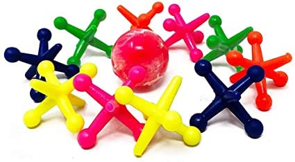 Ja-Ru JARU Rainbow Jax Toy Set 3 Pack Big Plastic Jacks Game with Ball for Kids and Adults Neon Colored Toy Jacks Fun Vintage Retro Toy Stocking Stuffers Party Favor Birthday Gifts Bulk 7313A - Image 5