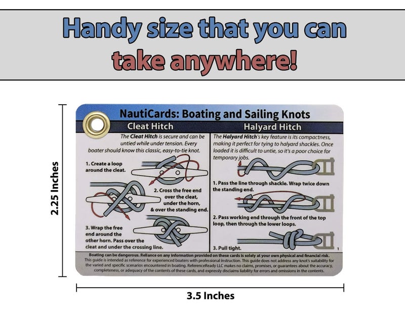ReferenceReady Boating and Sailing Knot Cards - Waterproof Guide to 20 Nautical Knots - Image 4
